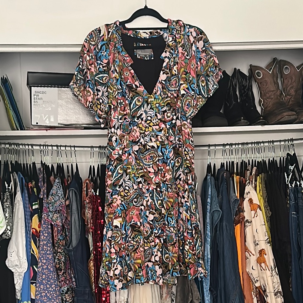 Anthropologie Floral Tiered Dress